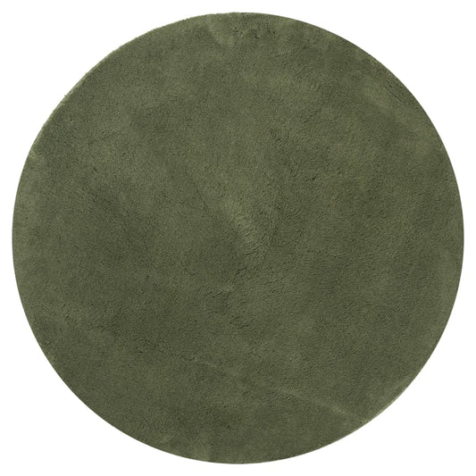 vidaXL Rug HUARTE Short Pile Soft and Washable Forest Green Ø 160 cm