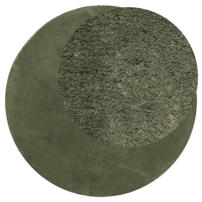 vidaXL Rug HUARTE Short Pile Soft and Washable Forest Green Ø 160 cm