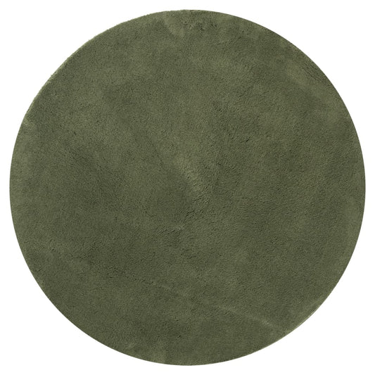 vidaXL Rug HUARTE Short Pile Soft and Washable Forest Green Ø 200 cm