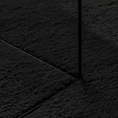 vidaXL Rug HUARTE Short Pile Soft and Washable Black 80x200 cm