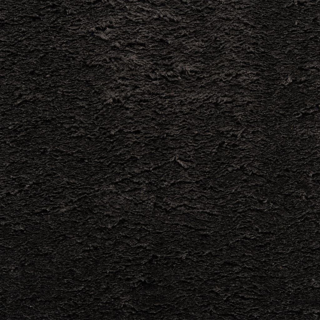 vidaXL Rug HUARTE Short Pile Soft and Washable Black 80x200 cm