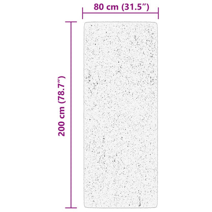vidaXL Rug HUARTE Short Pile Soft and Washable Black 80x200 cm