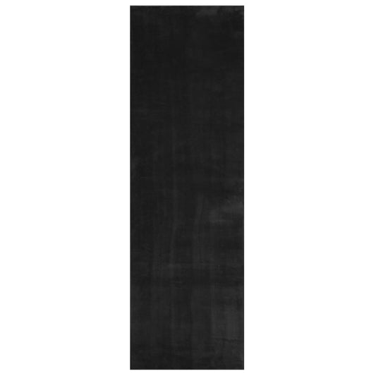 vidaXL Rug HUARTE Short Pile Soft and Washable Black 80x250 cm