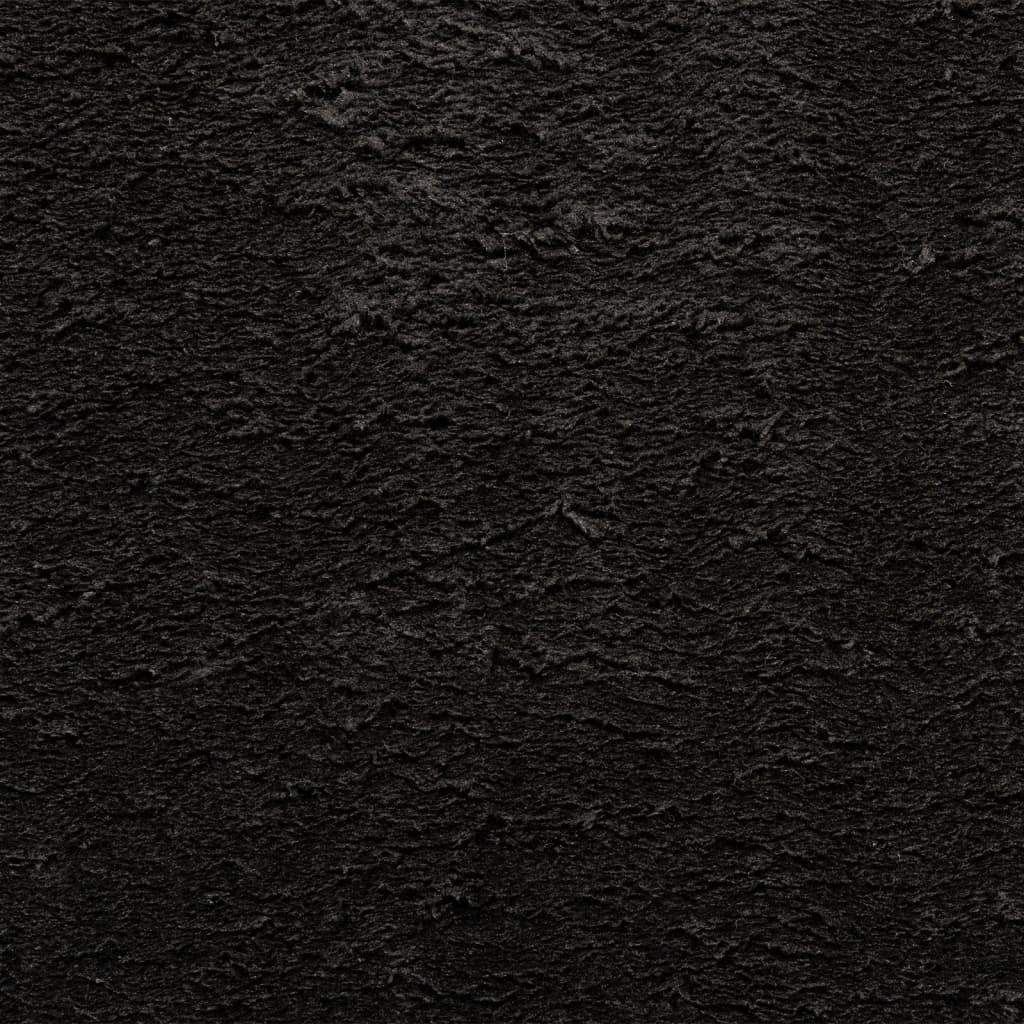 vidaXL Rug HUARTE Short Pile Soft and Washable Black 80x250 cm