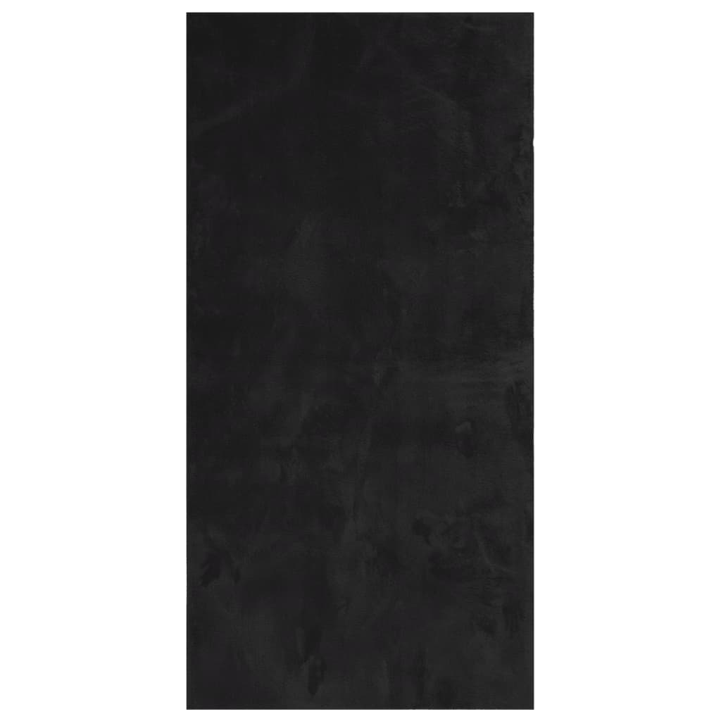 vidaXL Rug HUARTE Short Pile Soft and Washable Black 100x200 cm