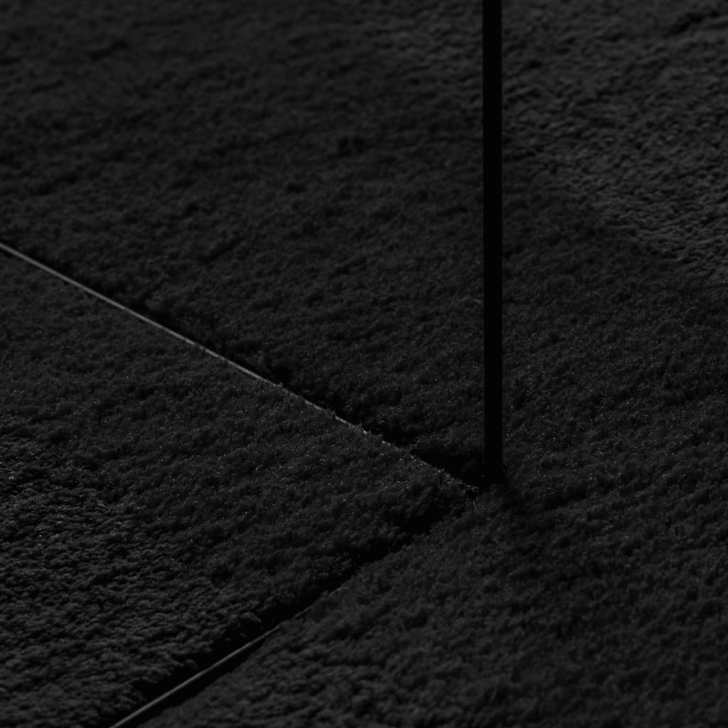 vidaXL Rug HUARTE Short Pile Soft and Washable Black 200x200 cm