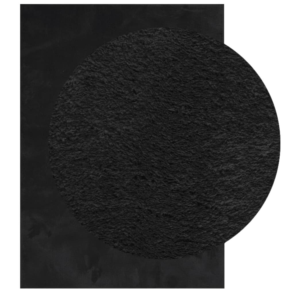 vidaXL Rug HUARTE Short Pile Soft and Washable Black 200x280 cm