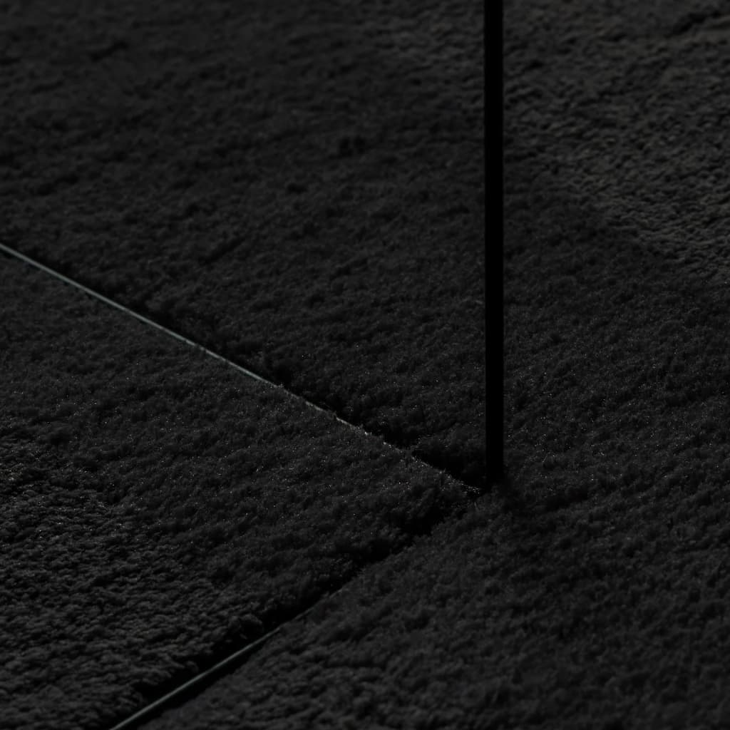 vidaXL Rug HUARTE Short Pile Soft and Washable Black 240x240 cm