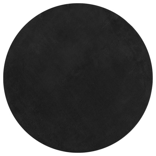 vidaXL Rug HUARTE Short Pile Soft and Washable Black Ø 80 cm