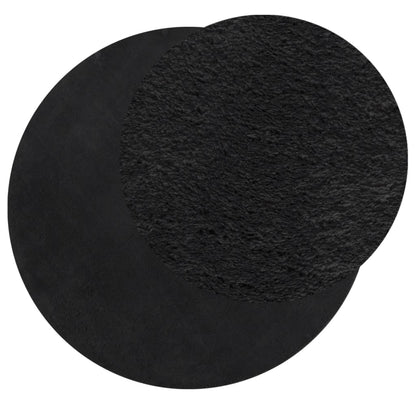 vidaXL Rug HUARTE Short Pile Soft and Washable Black Ø 100 cm