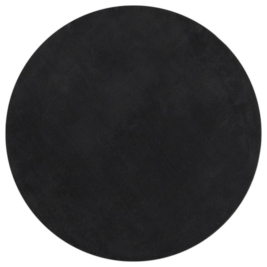 vidaXL Rug HUARTE Short Pile Soft and Washable Black Ø 120 cm