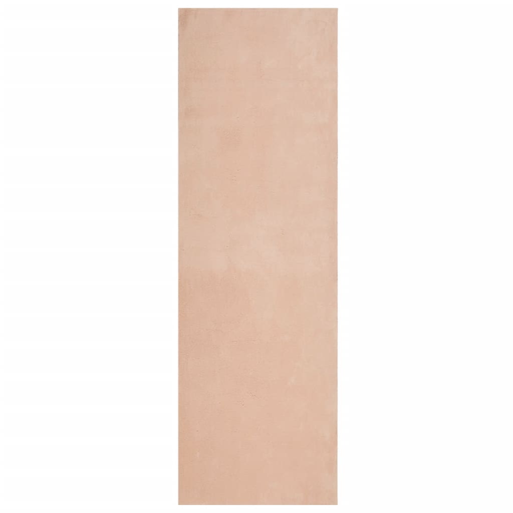 vidaXL Rug HUARTE Short Pile Soft and Washable Blush 80x250 cm