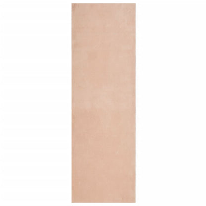 vidaXL Rug HUARTE Short Pile Soft and Washable Blush 80x250 cm