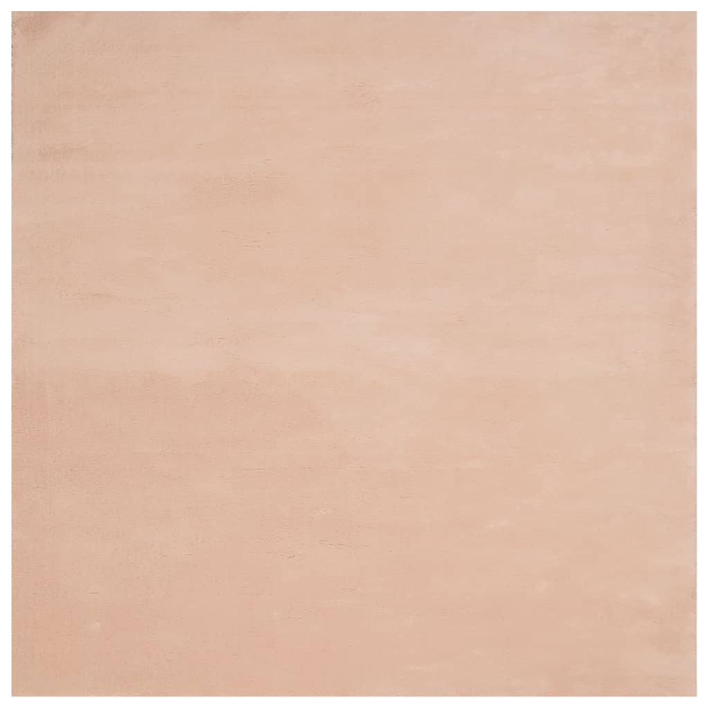 vidaXL Rug HUARTE Short Pile Soft and Washable Blush 160x160 cm