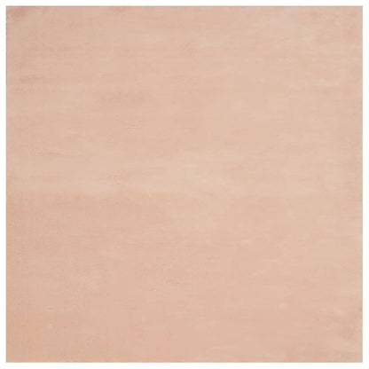 vidaXL Rug HUARTE Short Pile Soft and Washable Blush 160x160 cm