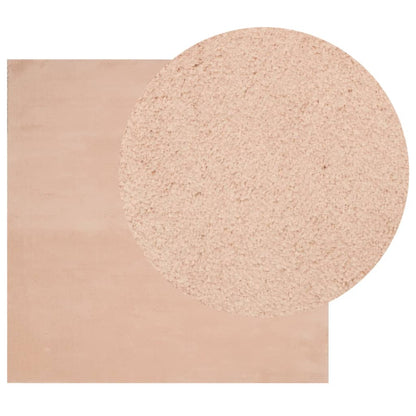 vidaXL Rug HUARTE Short Pile Soft and Washable Blush 160x160 cm