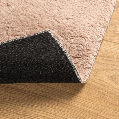 vidaXL Rug HUARTE Short Pile Soft and Washable Blush 160x160 cm
