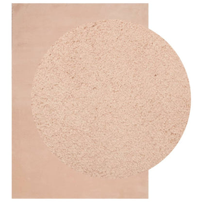 vidaXL Rug HUARTE Short Pile Soft and Washable Blush 160x230 cm
