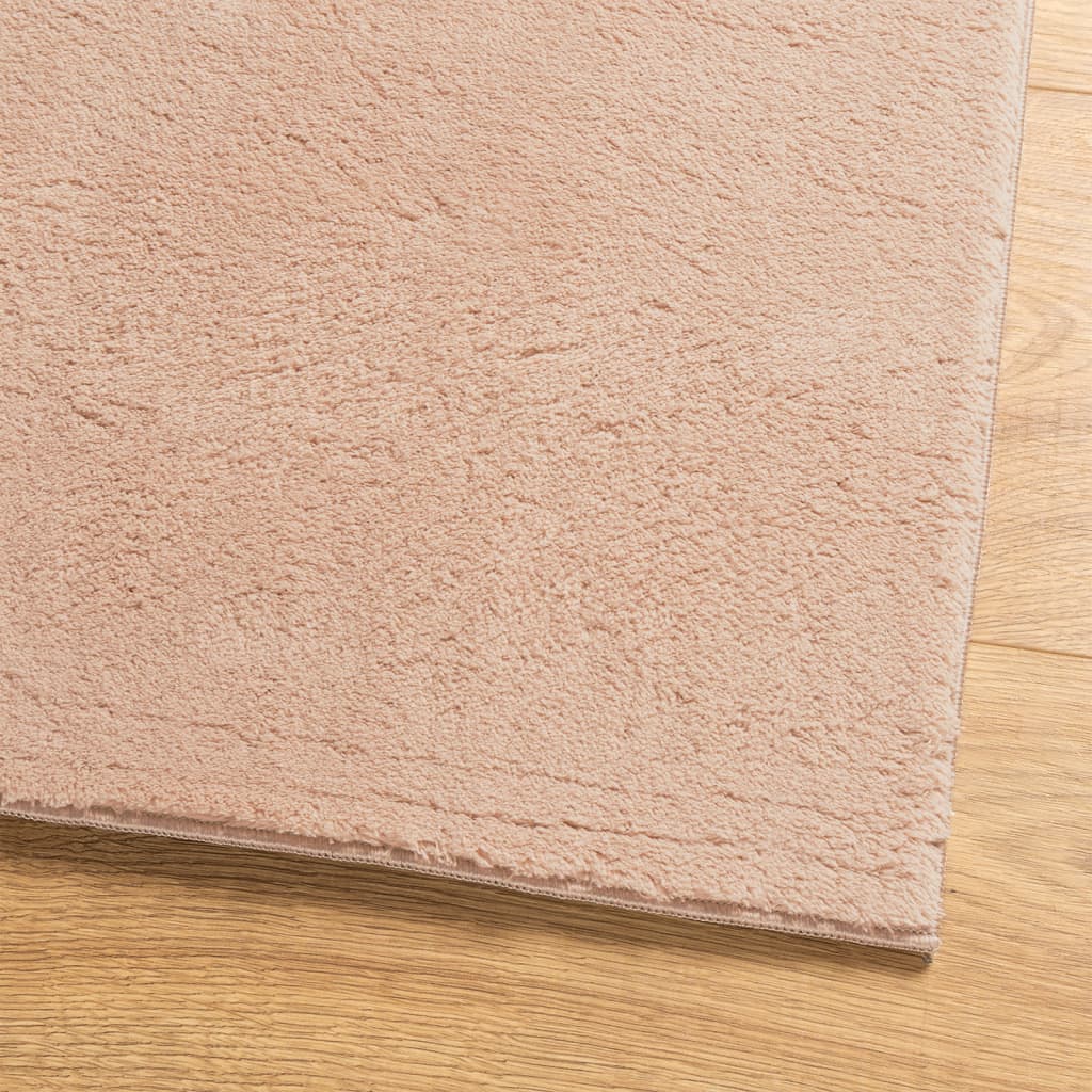 vidaXL Rug HUARTE Short Pile Soft and Washable Blush 200x280 cm