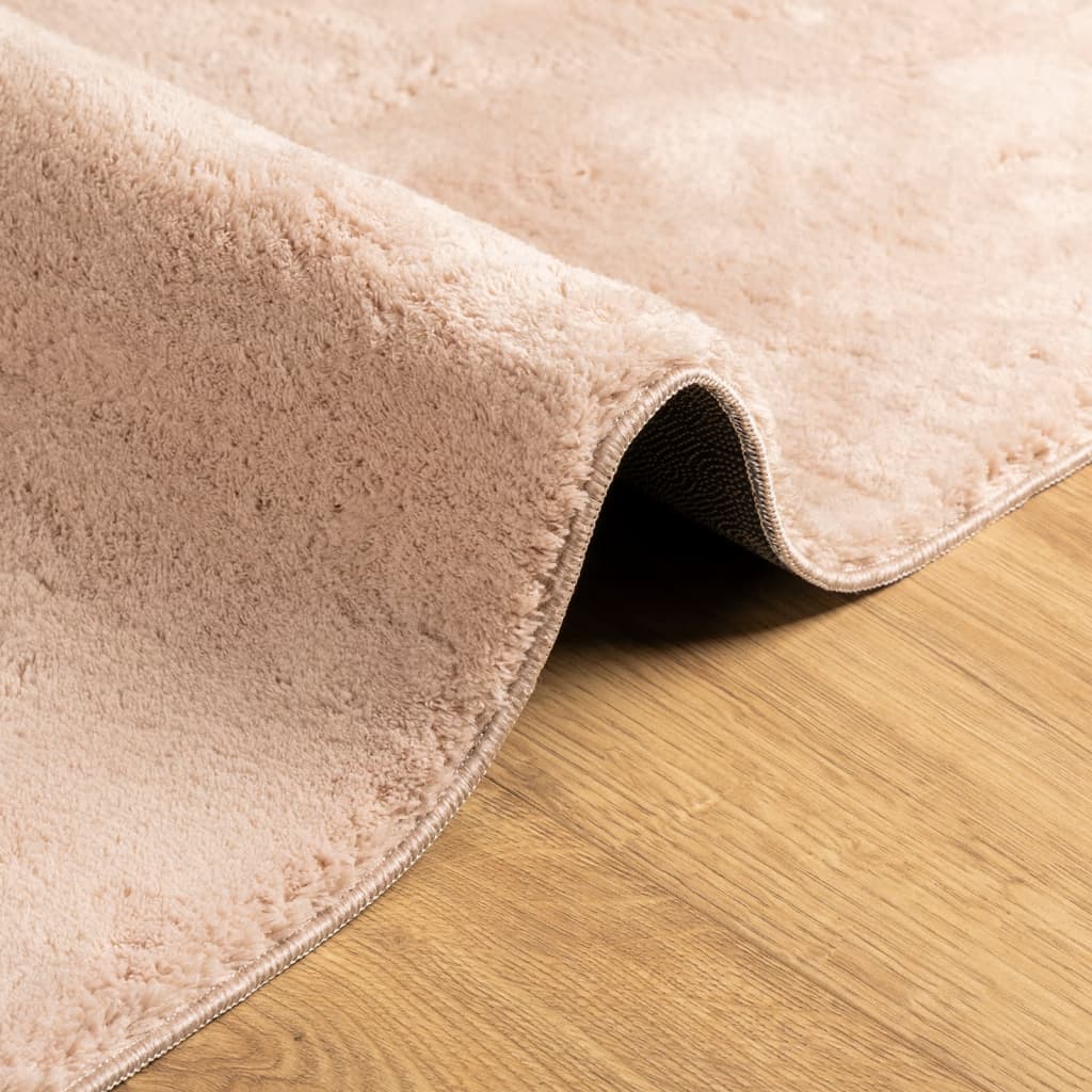 vidaXL Rug HUARTE Short Pile Soft and Washable Blush 200x280 cm