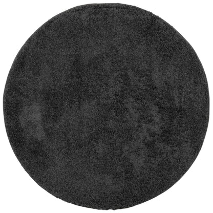 vidaXL Shaggy Rug PAMPLONA High Pile Modern Anthracite Ø 80 cm
