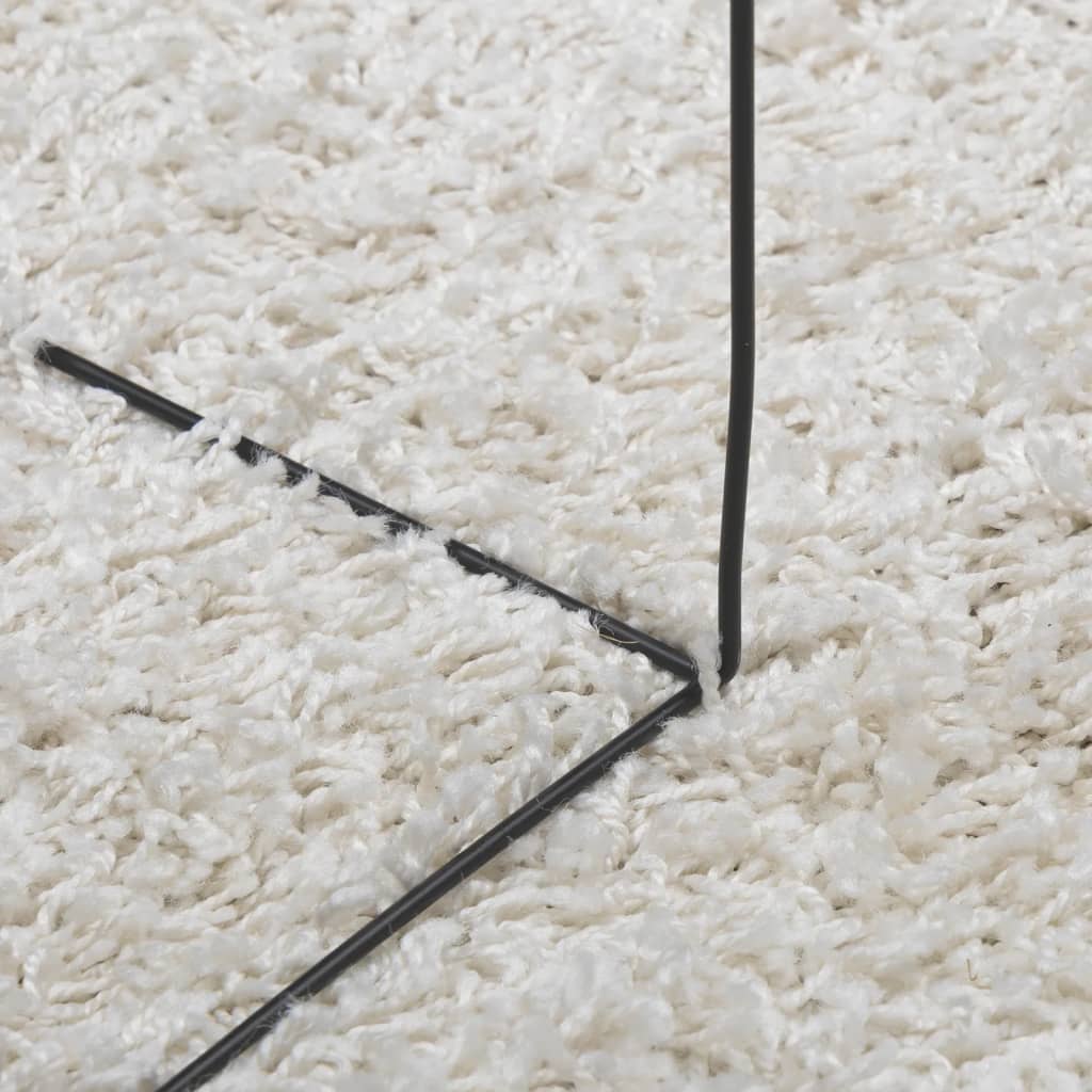 vidaXL Shaggy Rug PAMPLONA High Pile Modern Cream 160x230 cm