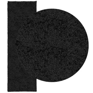 vidaXL Shaggy Rug PAMPLONA High Pile Modern Black 80x250 cm
