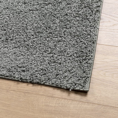 vidaXL Shaggy Rug PAMPLONA High Pile Modern Green 80x250 cm