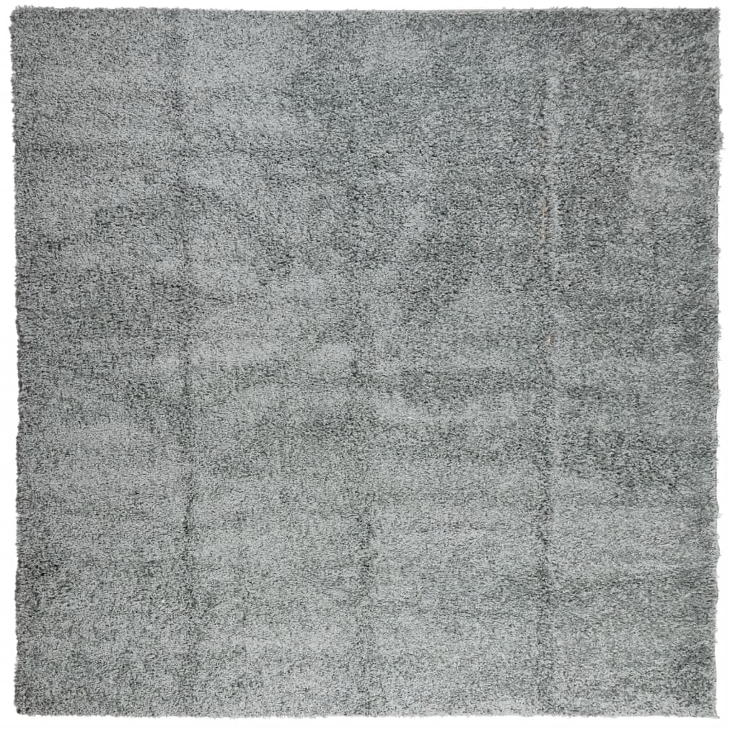 vidaXL Shaggy Rug PAMPLONA High Pile Modern Green 160x160 cm
