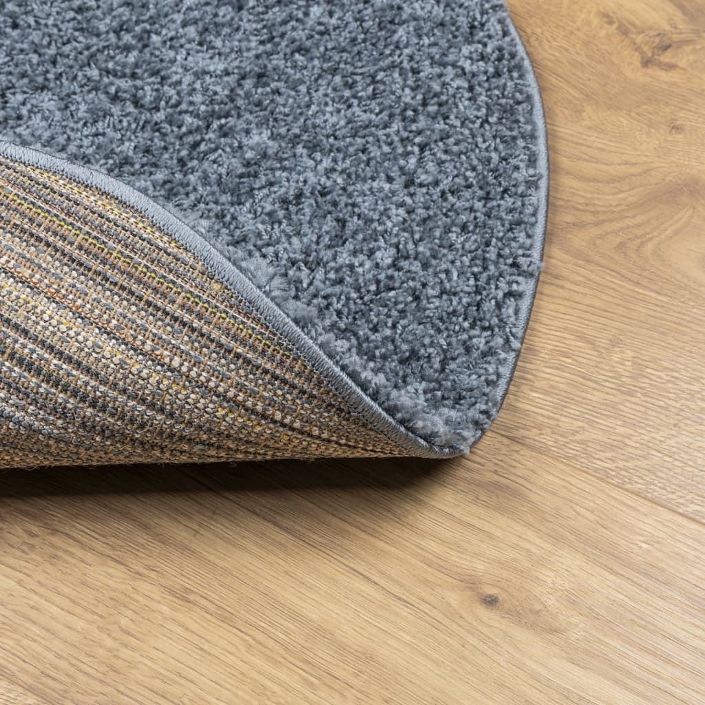 vidaXL Shaggy Rug PAMPLONA High Pile Modern Blue Ø 280 cm