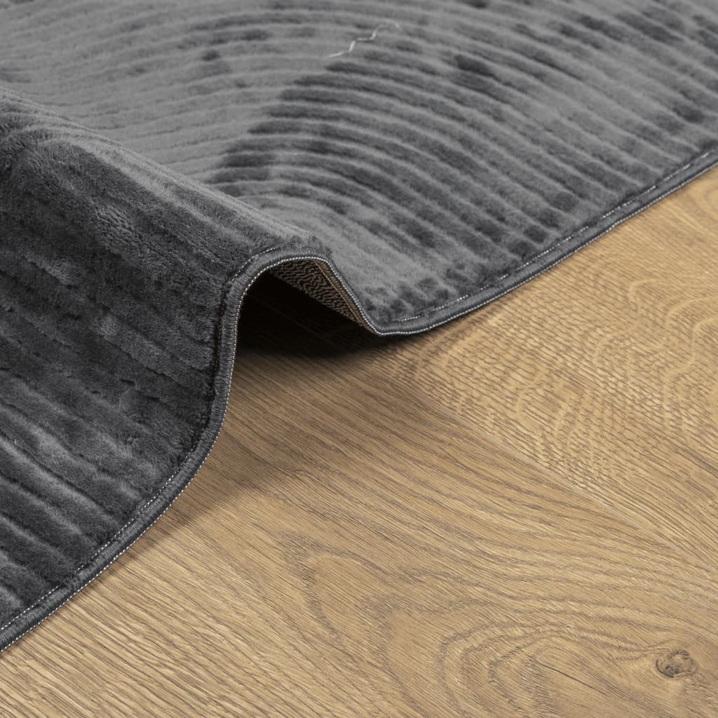 vidaXL Rug IZA Short Pile Scandinavian Look Anthracite 120x170 cm