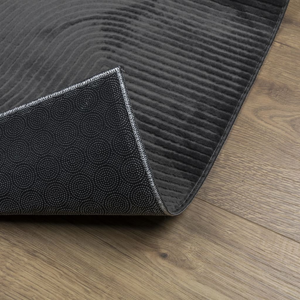 vidaXL Rug IZA Short Pile Scandinavian Look Anthracite 160x230 cm
