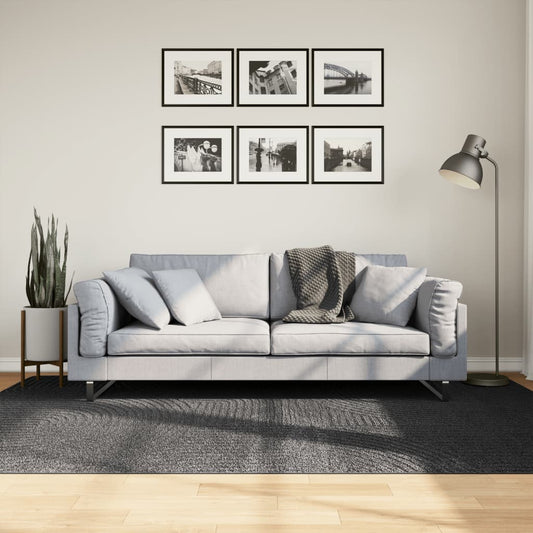 vidaXL Rug IZA Short Pile Scandinavian Look Anthracite 160x230 cm