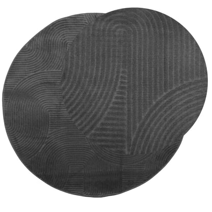 vidaXL Rug IZA Short Pile Scandinavian Look Anthracite Ø 200 cm