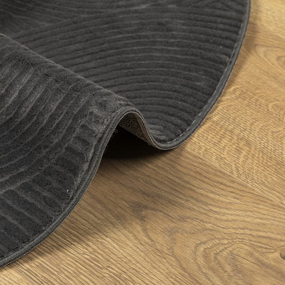 vidaXL Rug IZA Short Pile Scandinavian Look Anthracite Ø 200 cm