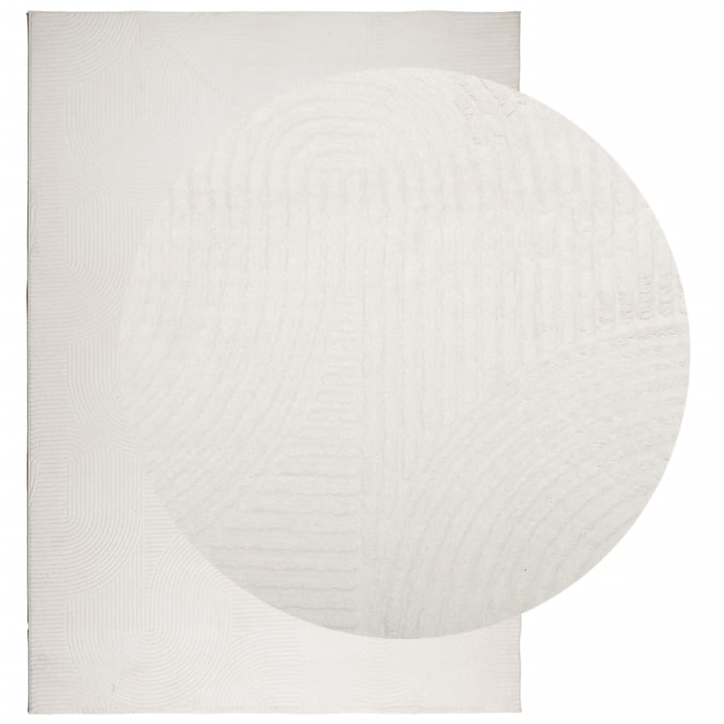 vidaXL Rug IZA Short Pile Scandinavian Look Cream 140x200 cm