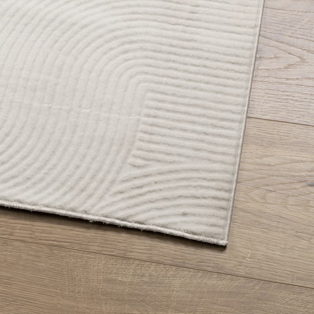 vidaXL Rug IZA Short Pile Scandinavian Look Cream 140x200 cm