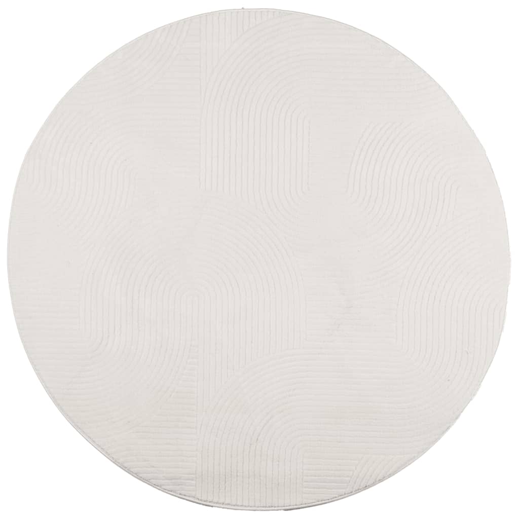 vidaXL Rug IZA Short Pile Scandinavian Look Cream Ø 80 cm