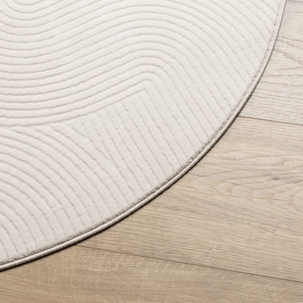 vidaXL Rug IZA Short Pile Scandinavian Look Cream Ø 80 cm