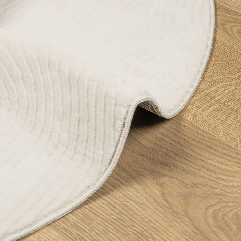 vidaXL Rug IZA Short Pile Scandinavian Look Cream Ø 80 cm