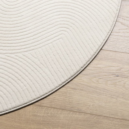 vidaXL Rug IZA Short Pile Scandinavian Look Cream Ø 120 cm