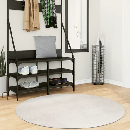 vidaXL Rug IZA Short Pile Scandinavian Look Cream Ø 120 cm