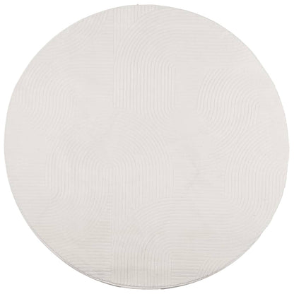 vidaXL Rug IZA Short Pile Scandinavian Look Cream Ø 160 cm