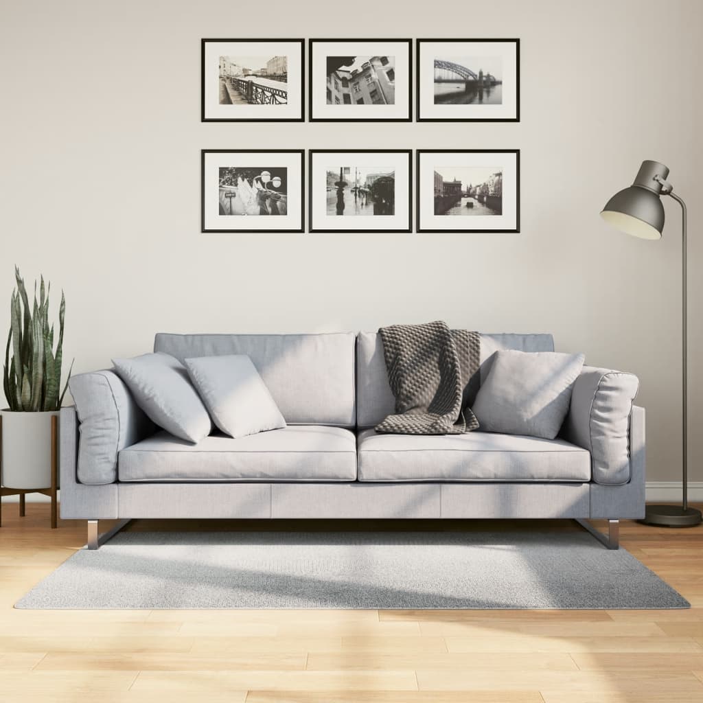 vidaXL Rug IZA Short Pile Scandinavian Look Grey 80x150 cm