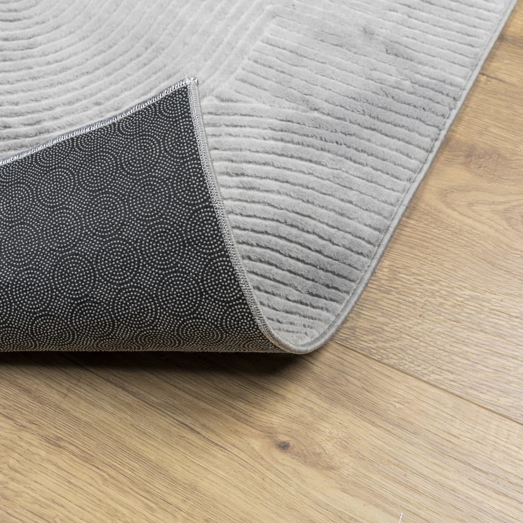 vidaXL Rug IZA Short Pile Scandinavian Look Grey 100x200 cm