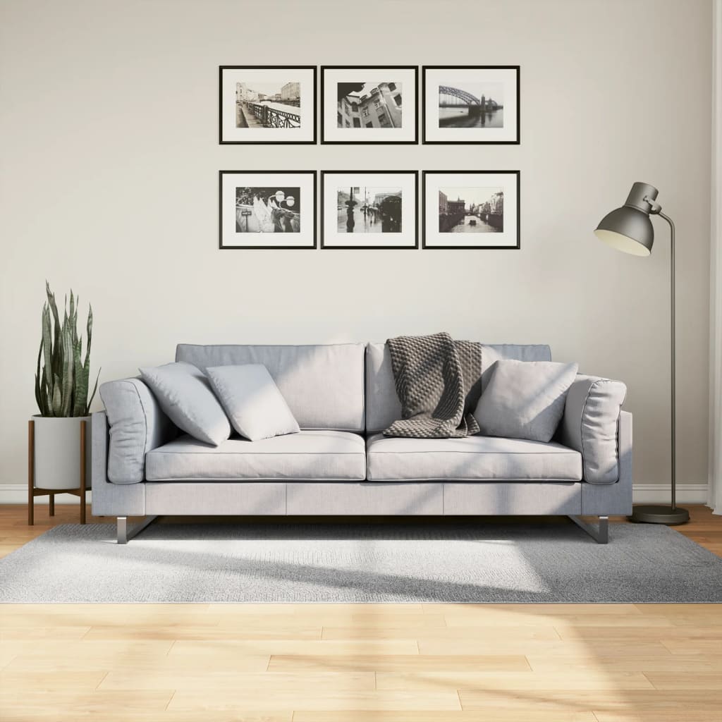 vidaXL Rug IZA Short Pile Scandinavian Look Grey 100x200 cm