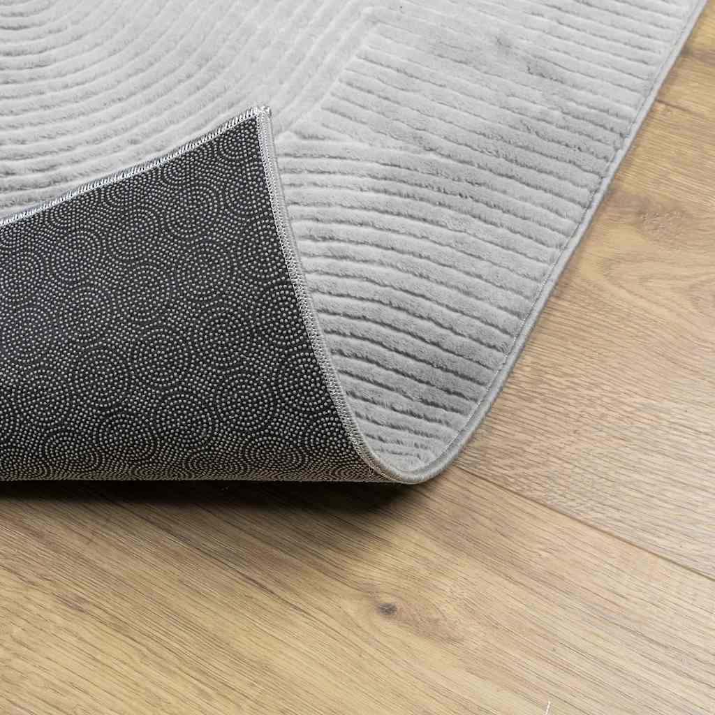 vidaXL Rug IZA Short Pile Scandinavian Look Grey 160x230 cm