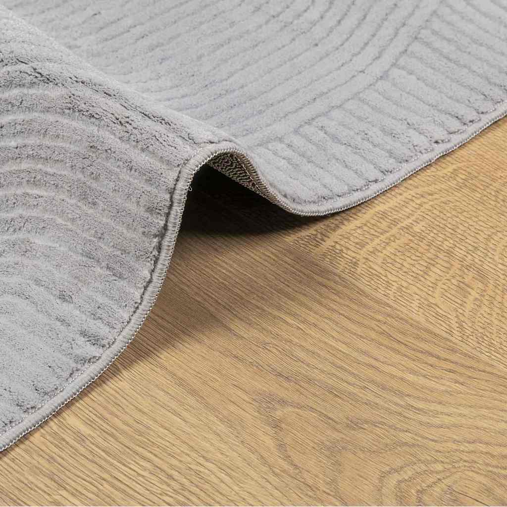 vidaXL Rug IZA Short Pile Scandinavian Look Grey 160x230 cm