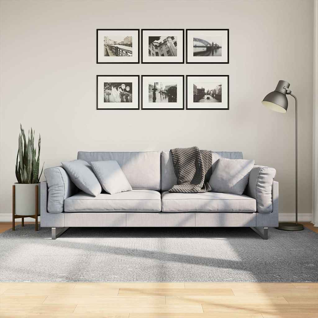 vidaXL Rug IZA Short Pile Scandinavian Look Grey 160x230 cm
