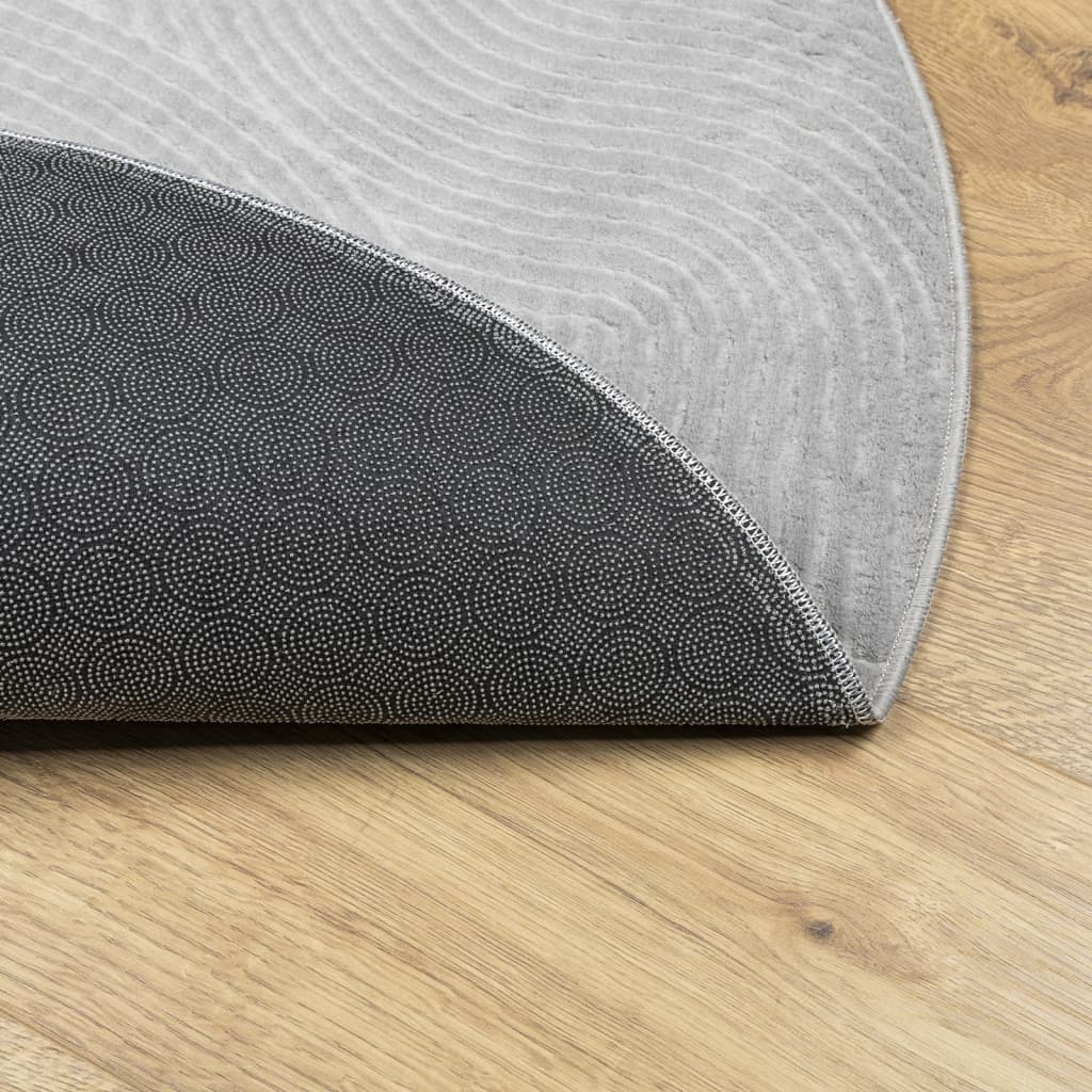 vidaXL Rug IZA Short Pile Scandinavian Look Grey Ø 80 cm
